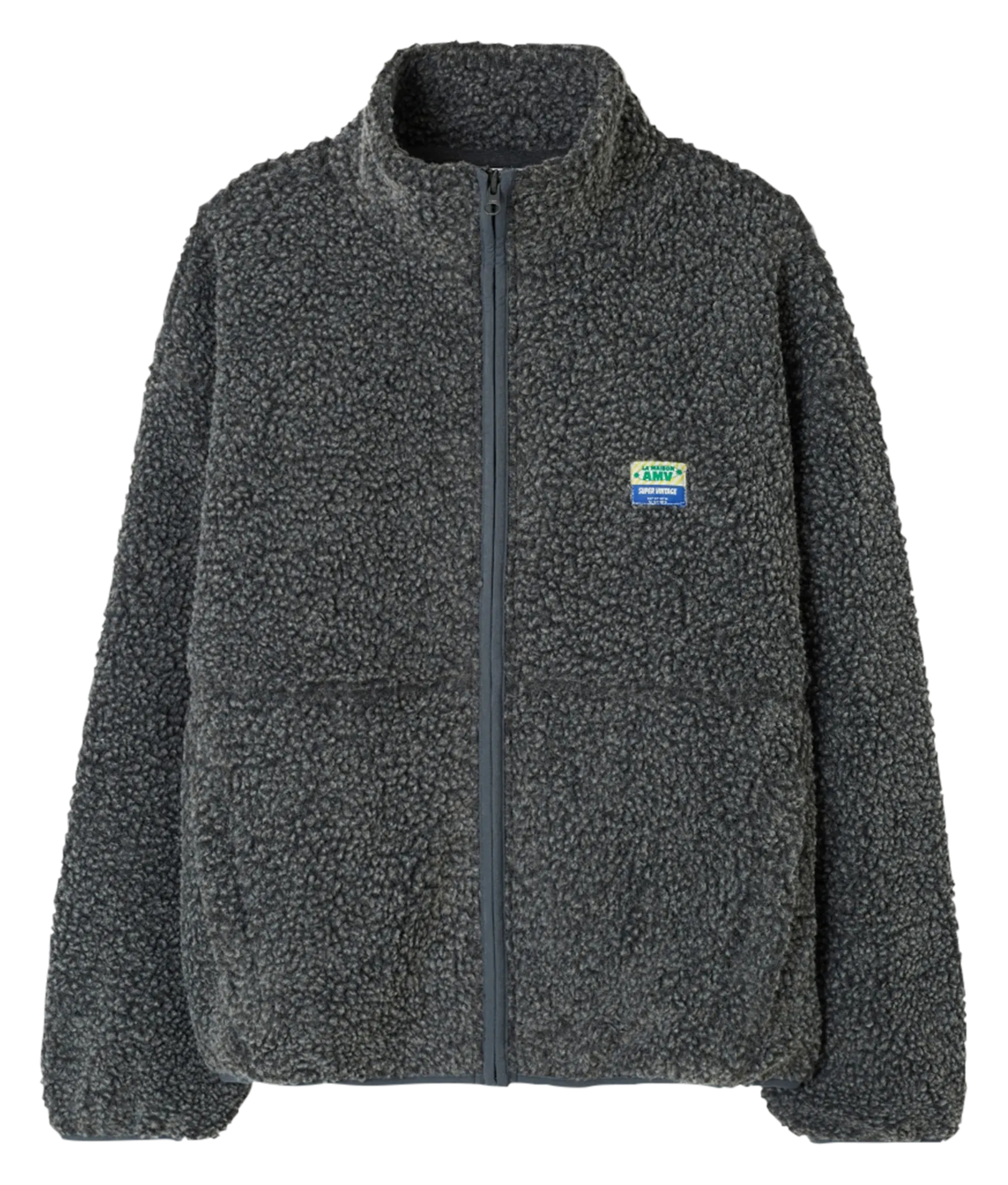 AMERICAN VINTAGE  Veste ample zippée à col montant polaire hoktown - Gris