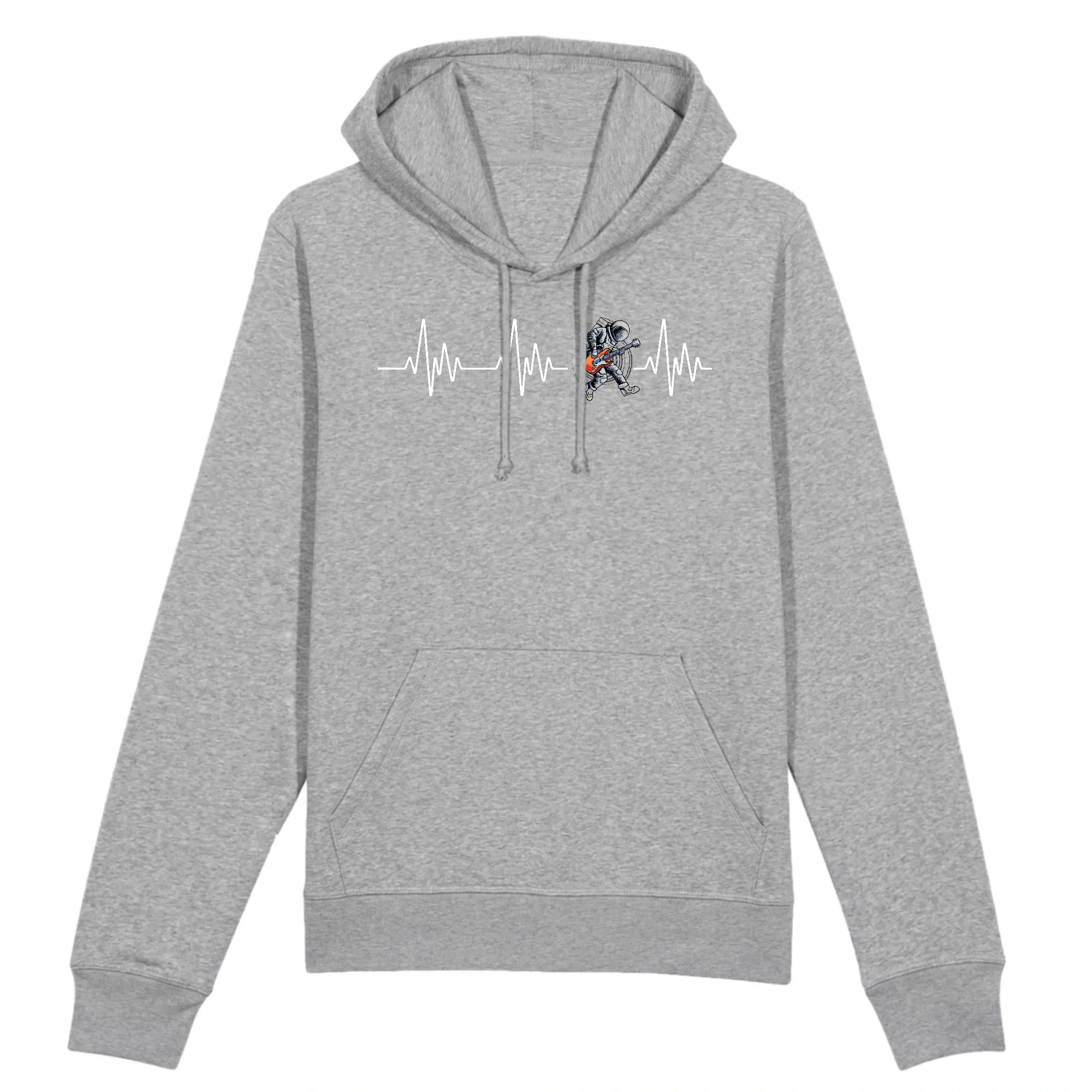 Battement de coeur Astronaute Guitariste - Sweatshirt à capuche - Coton bio - imprimé FR