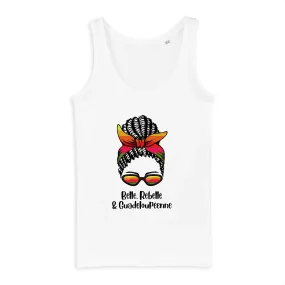Belle, Rebelle & Guadeloupéenne - Débardeur femme - Coton bio - imprimé fr
