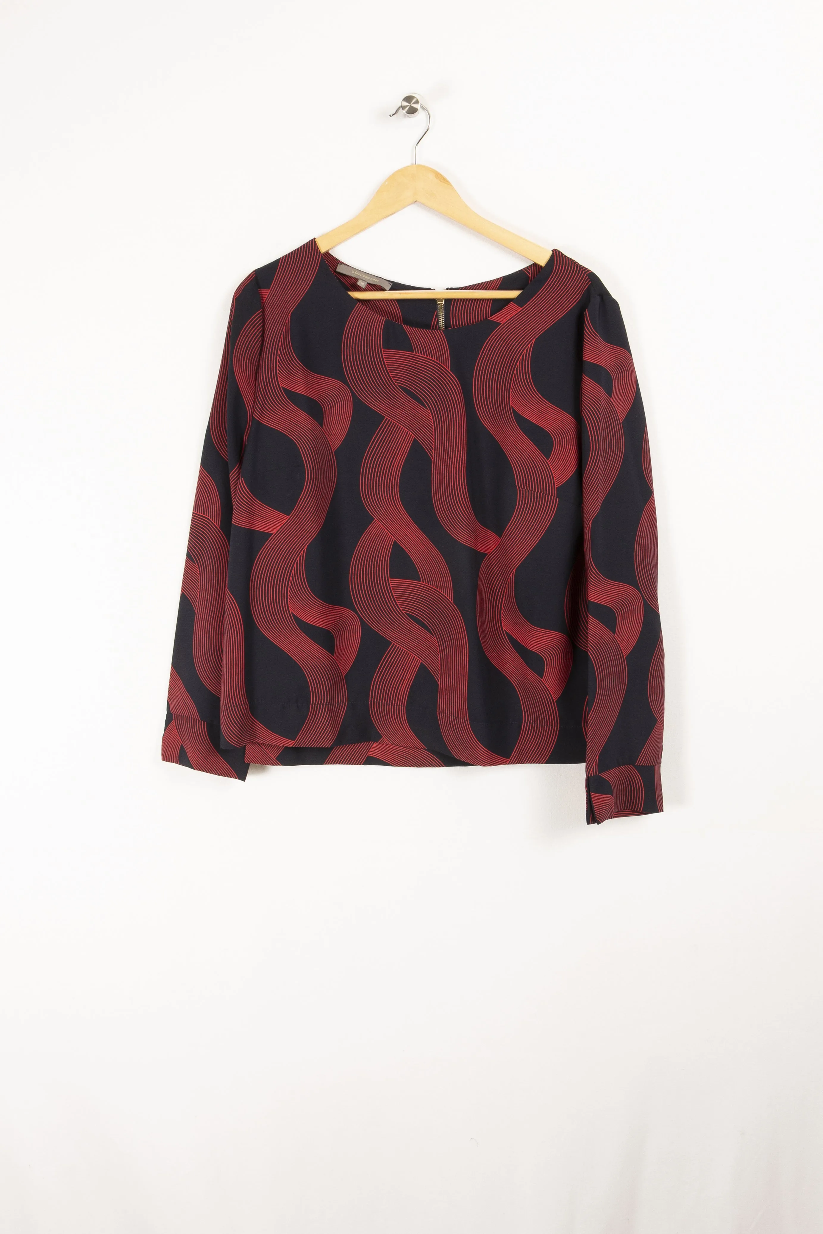 Blouse noire et rouge - L / 40