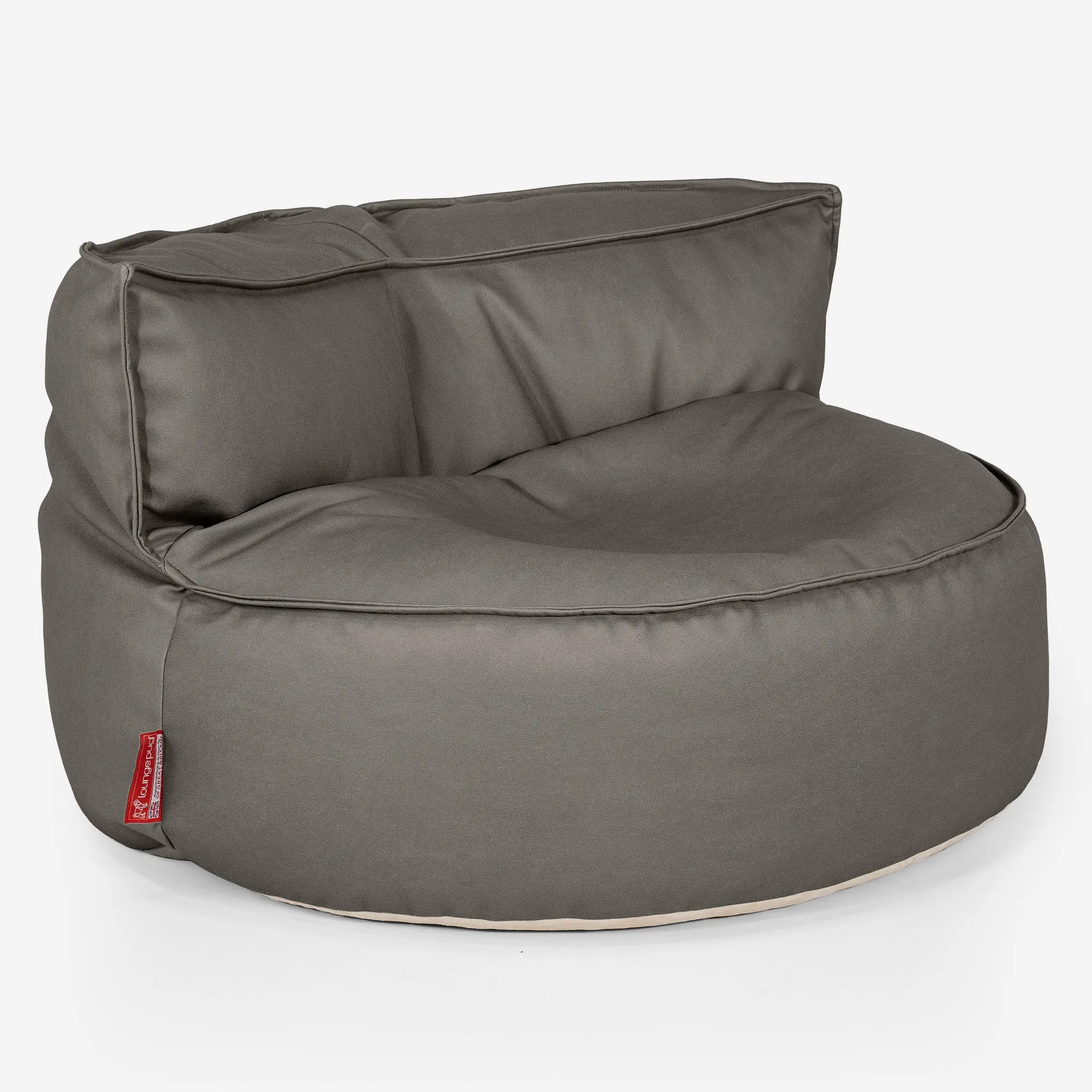 Canapé Pouf Chloe - Cuir Végan Gris