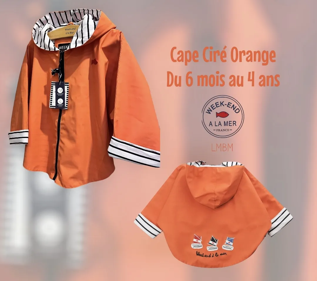 Cape Ciré • Orange • Du 6 mois au 4 ans • Week-end à la mer