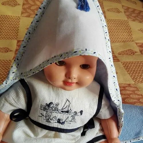 Cape de bain  bébé personnalisée + lingettes réutilisables
