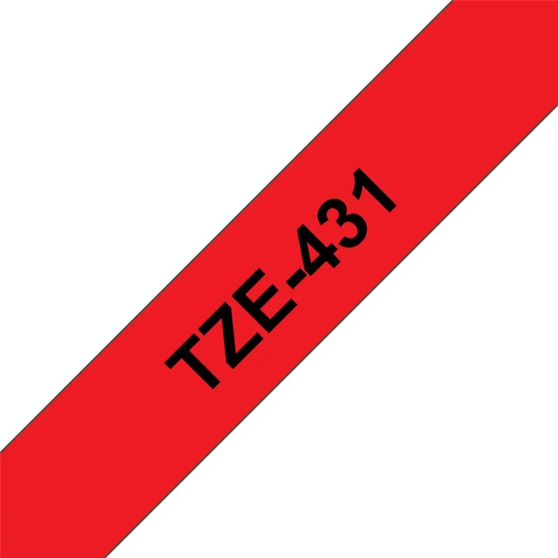 Cassette Brother TZE-431 - 12 mm - noir / rouge