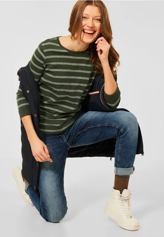 CECIL T-shirt avec motif à rayures 
