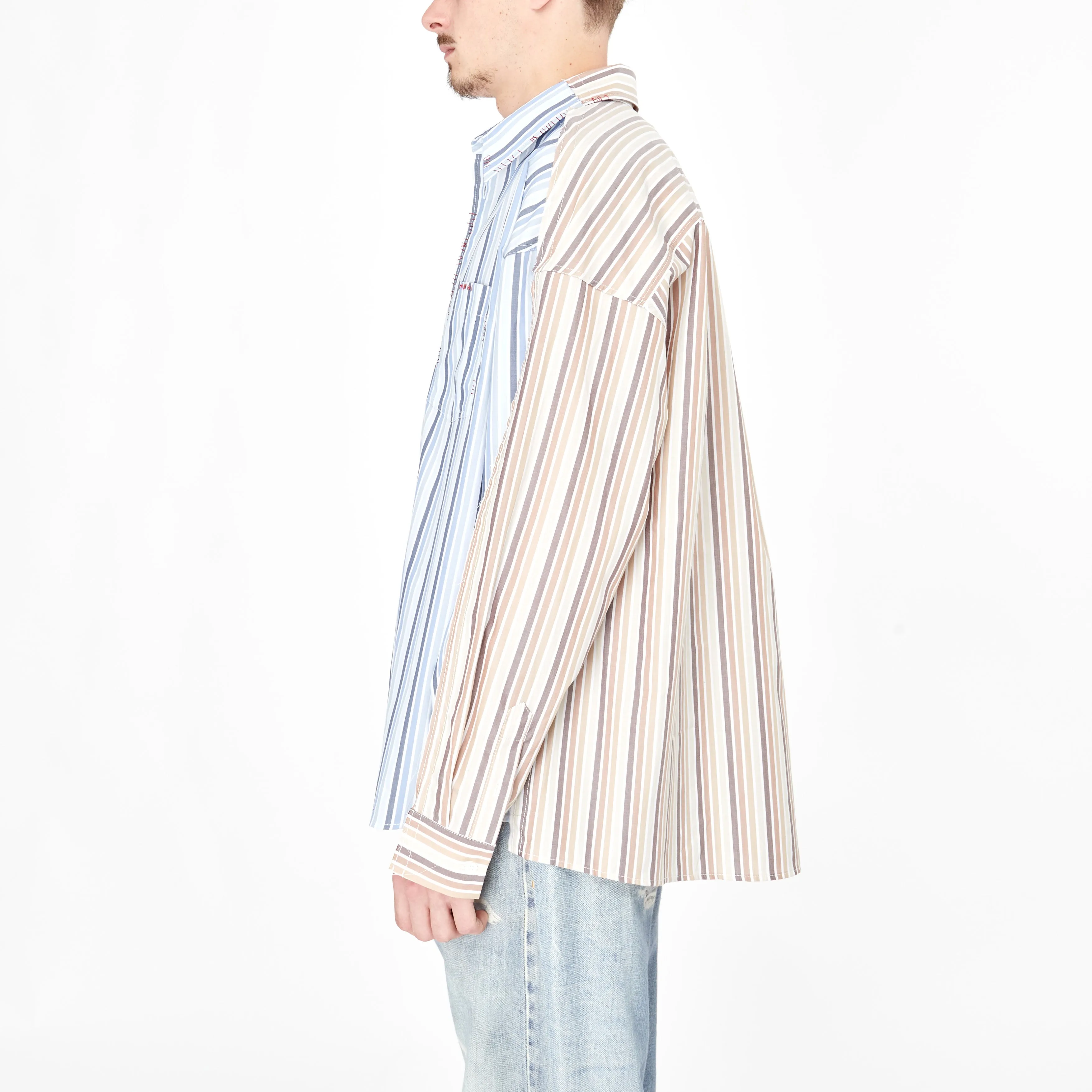 Chemise Marni Double Face à Rayure Blanche