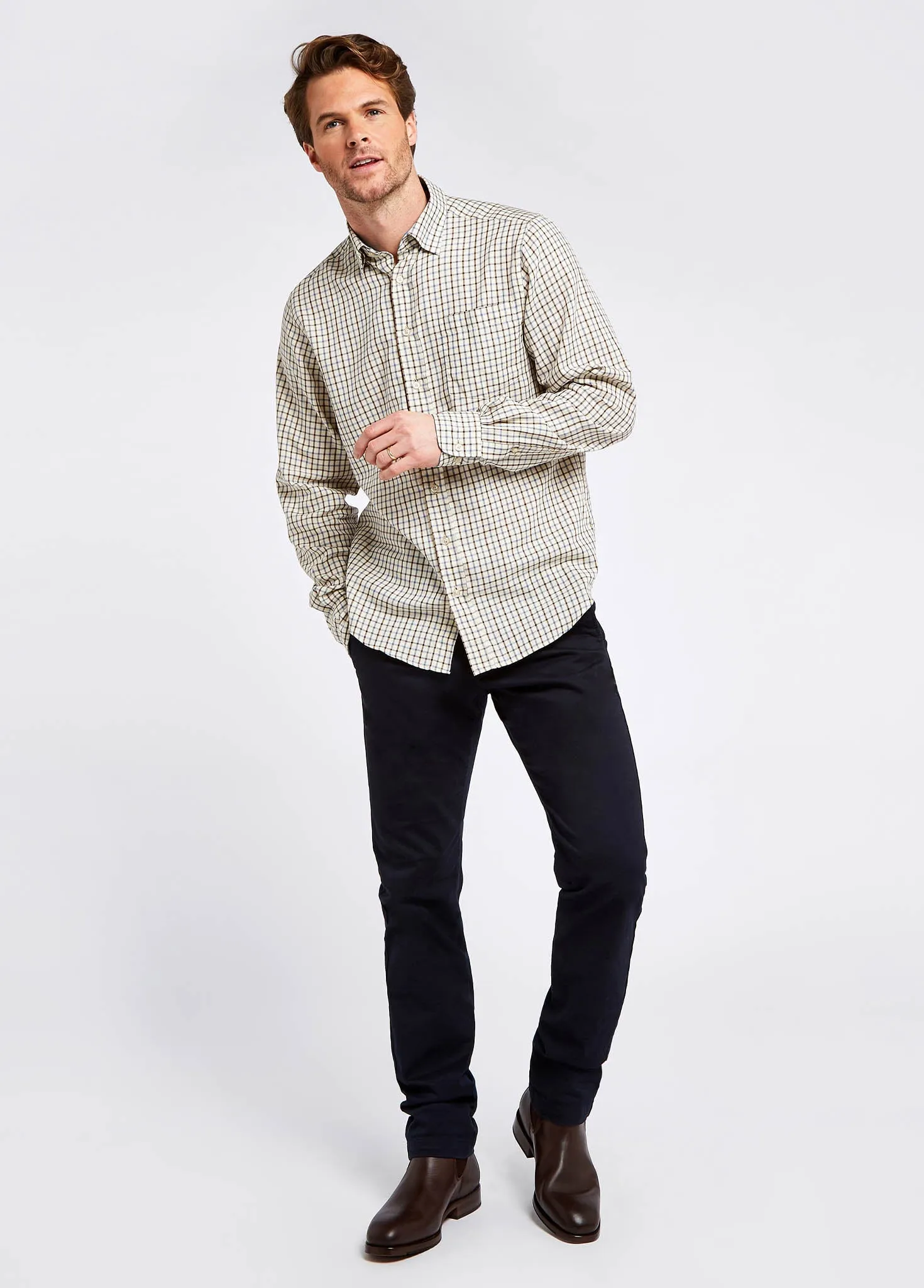 Chemise à carreaux Connell Tattersall  - Slate Blue