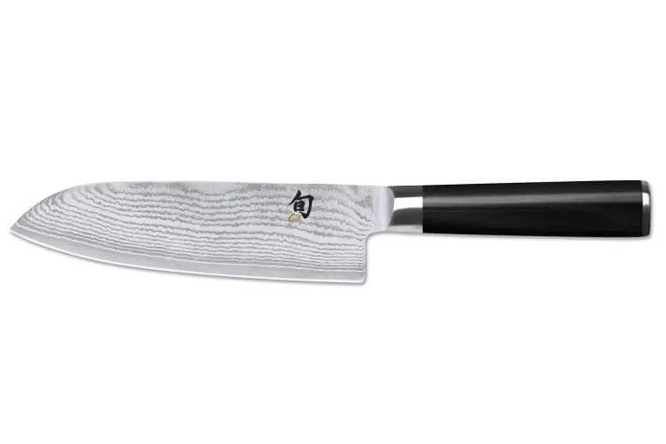 Couteau santoku pour gaucher damas Shun lame 18cm