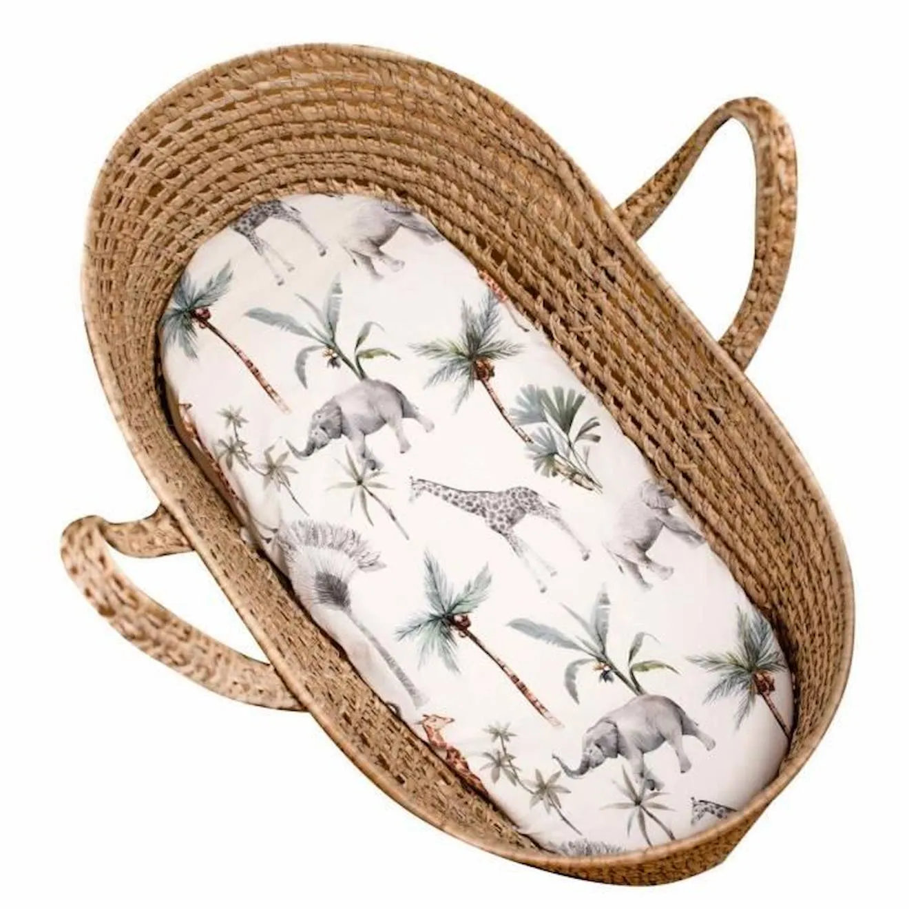 Drap housse couffin ovale - SEVIRA KIDS - Safari - Coton - Multicolore marron - Sevira Kids
