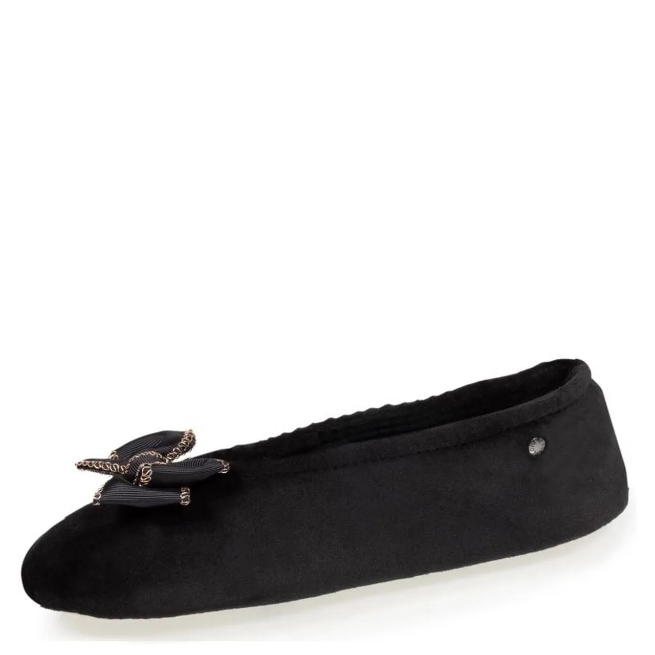 Isotoner : Ballerines noires grand nœud