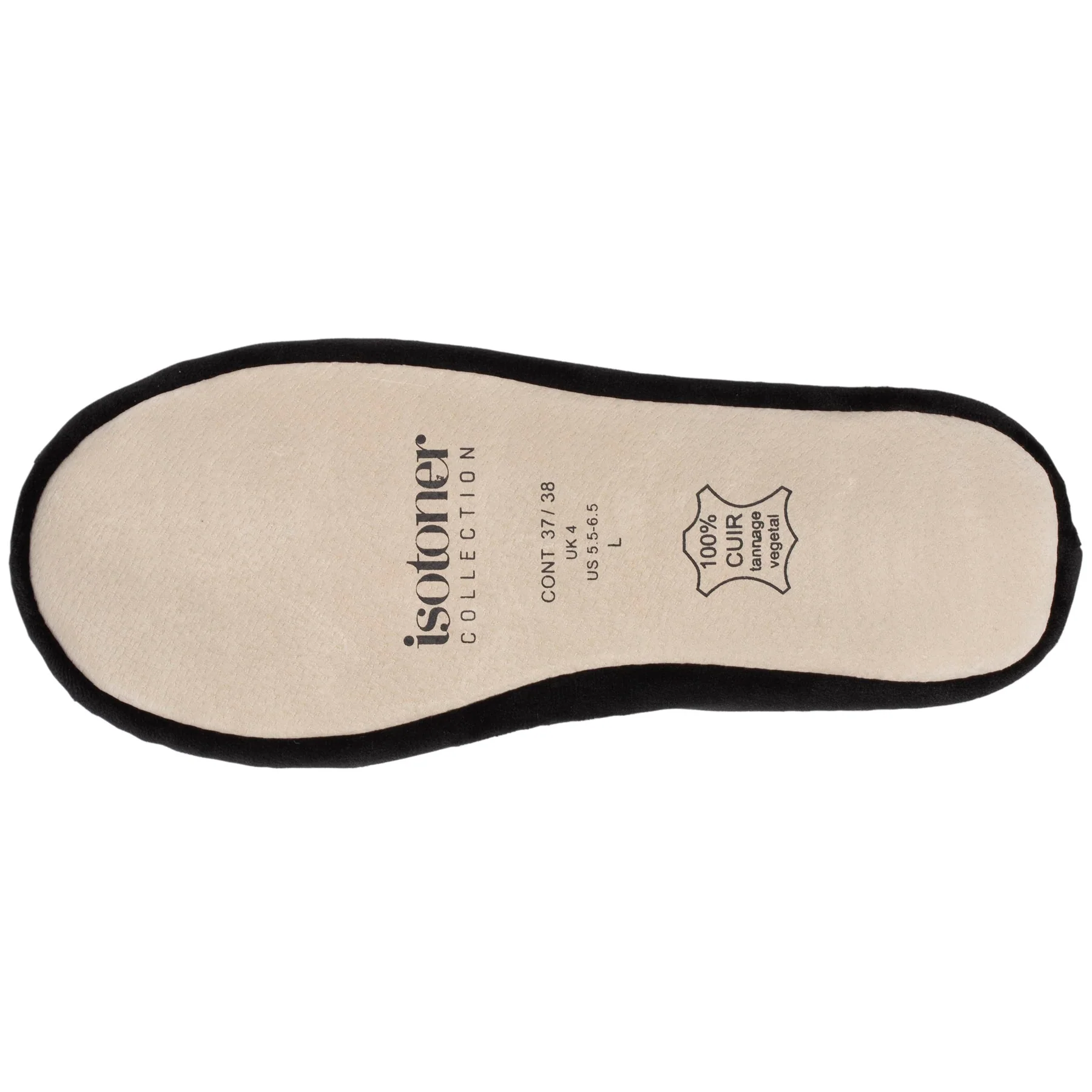 Isotoner : Ballerines noires grand nœud