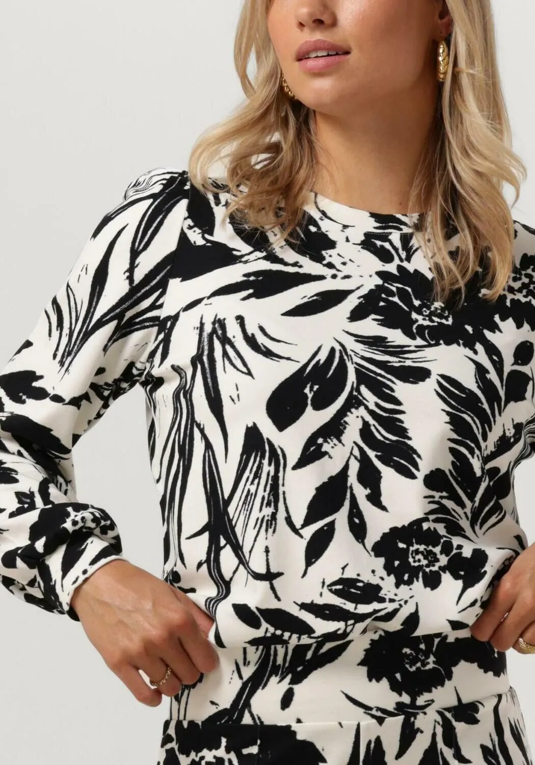 jansen amsterdam longsleeves hvf198 top flower print blanc