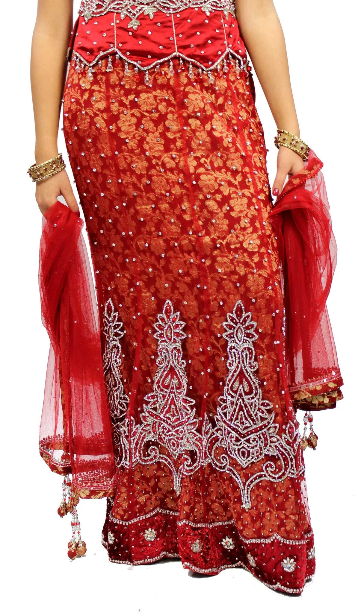 Lehenga rouge Mashayira - Taille 38