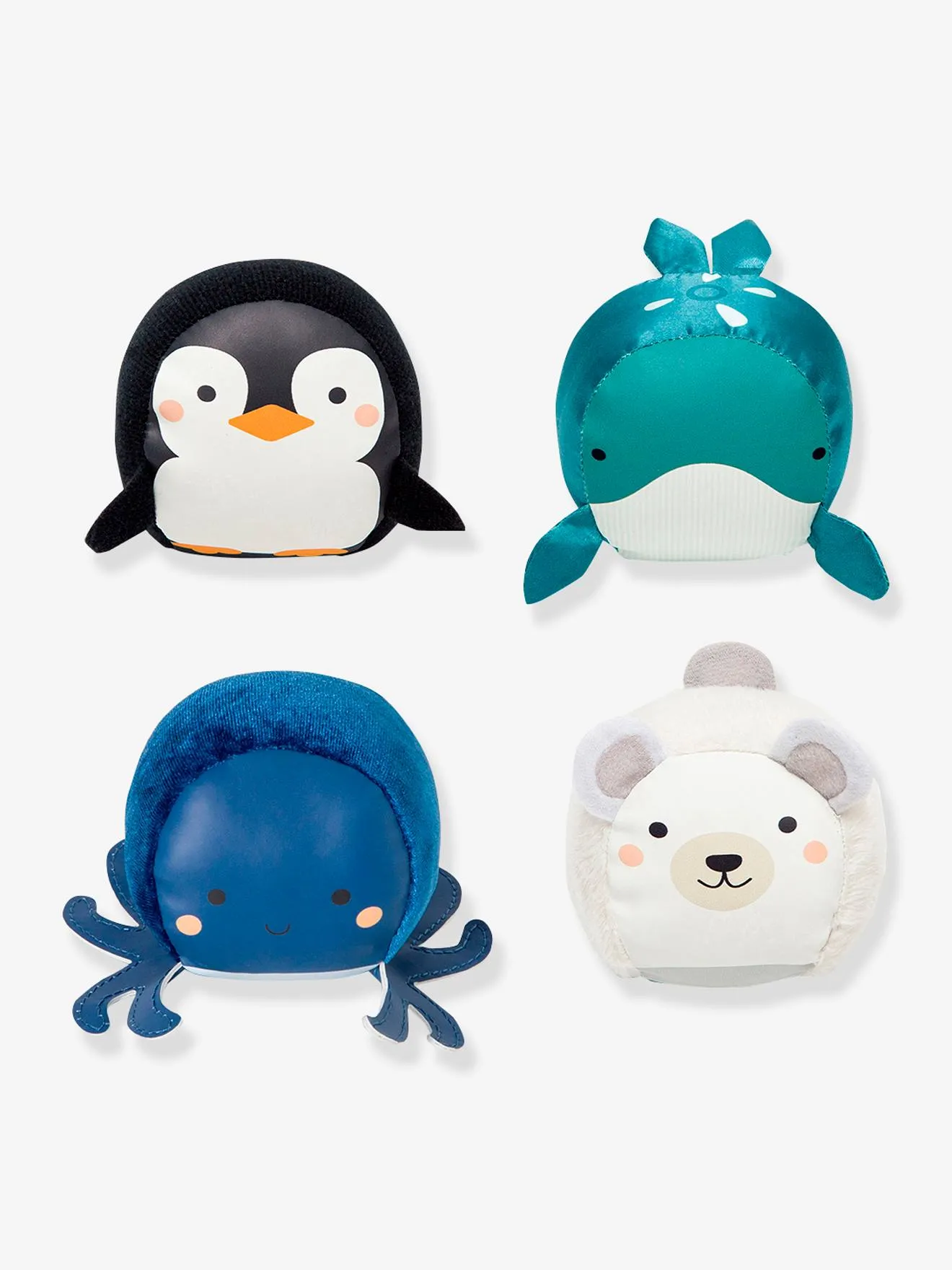 Les Dooballs - Set de 4 Balles doudous - LITTLE BIG FRIENDS multicolore - Little Big Friends