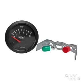 Manomètre de Pression d'Huile VDO Cockpit 350030003G, 0-5 bars, Diamètre 52 mm