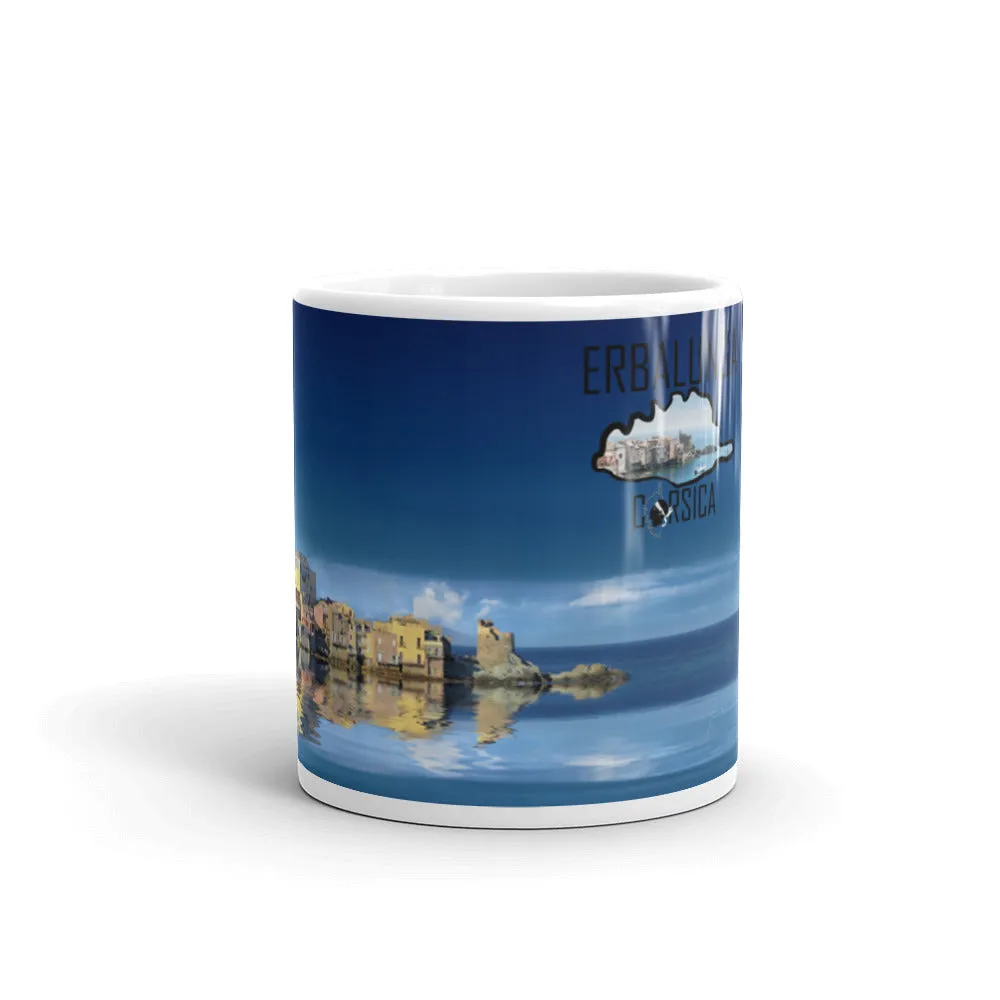 Mug Blanc Brillant Erbalunga, Corsica