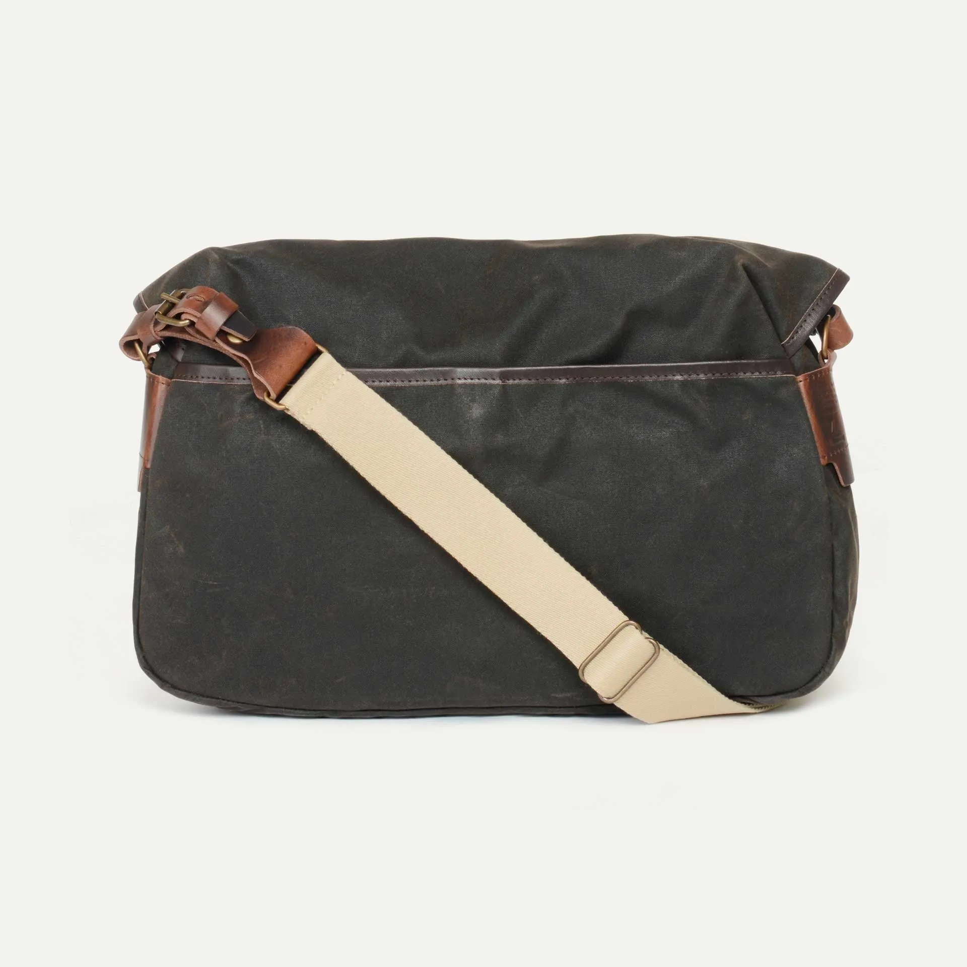 Musette du Pêcheur M - Kaki waxé - Bleu de Chauffe - Marques de France