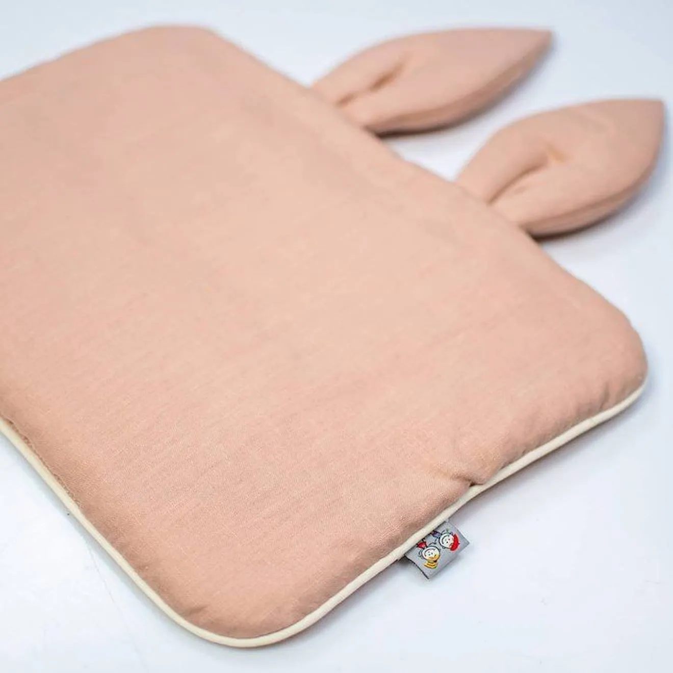 Oreiller extra plat lapin en Lin - SEVIRA KIDS - Pêche - Pour bébé - Hypoallergénique multicolore - Sevira Kids