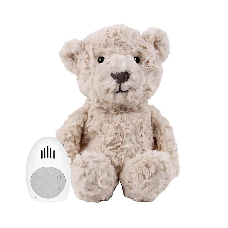 Peluche bébé Bruit blanc - Ours Lou (beige) - FLOW AMSTERDAM - Perlin Paon Paon