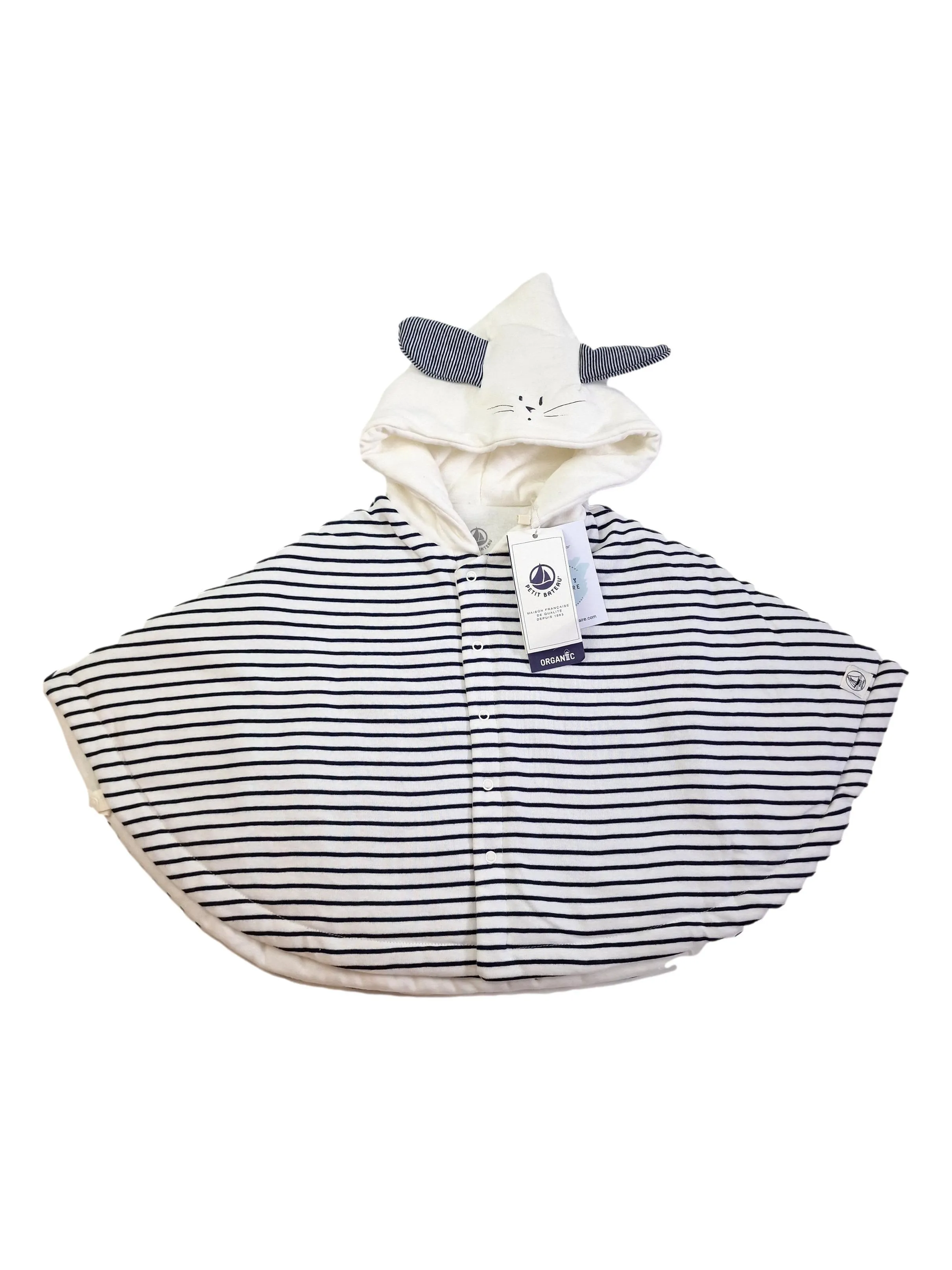 PETIT BATEAU 0/18m neuf cape