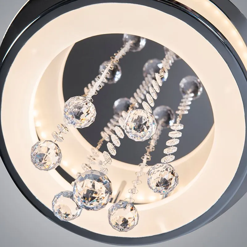 Plafonnier Art Déco Chrome incl. LED - Tessa