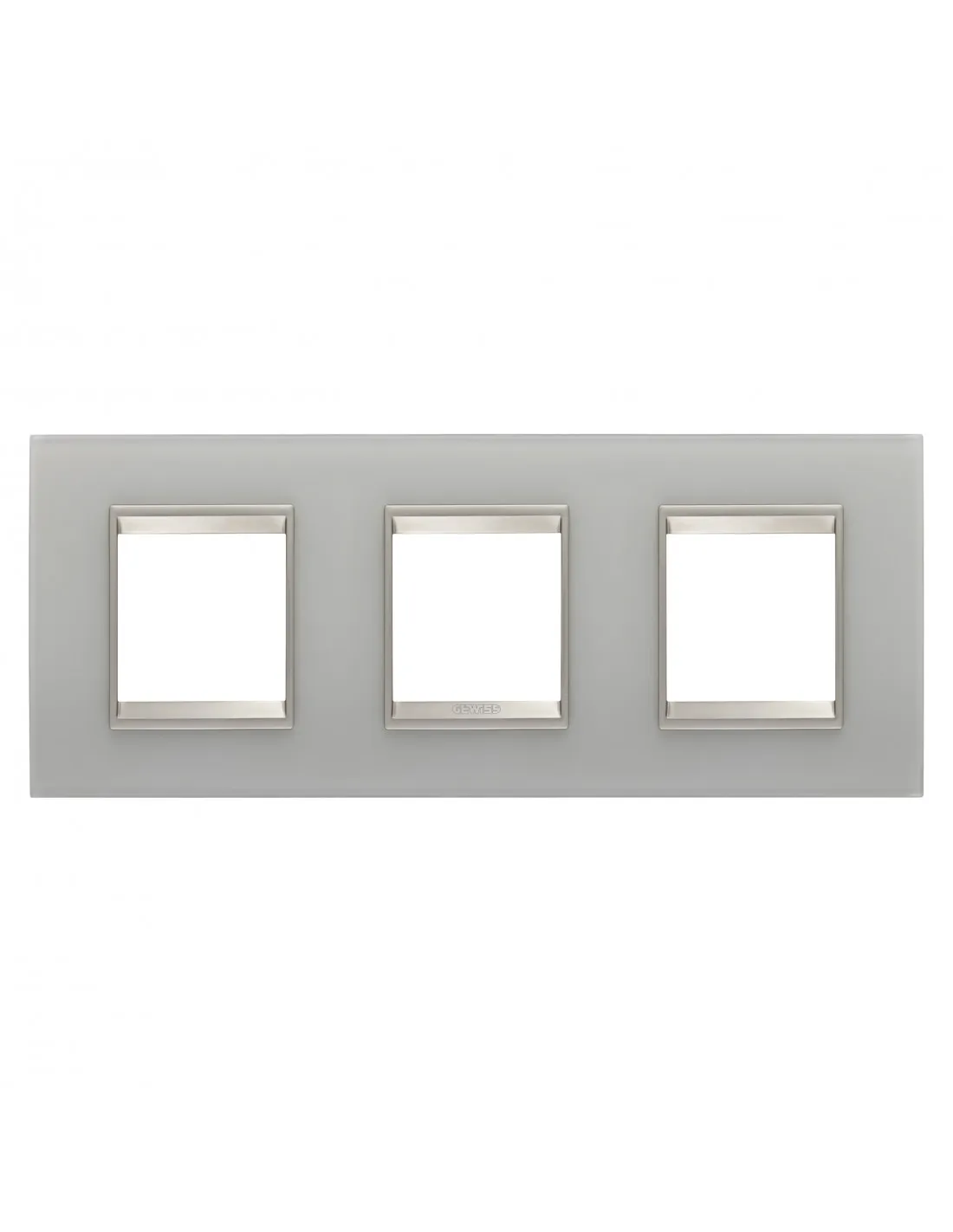 PLAQUE LUX 2+2+2P H VERRE NATUREL GEWISS GW16226GT