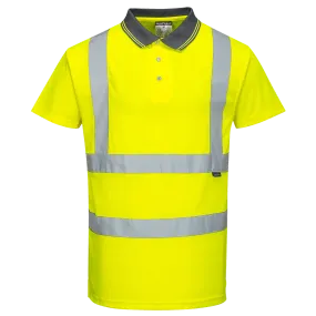 POLO HI-VIS MANCHES COURTES JAUNE