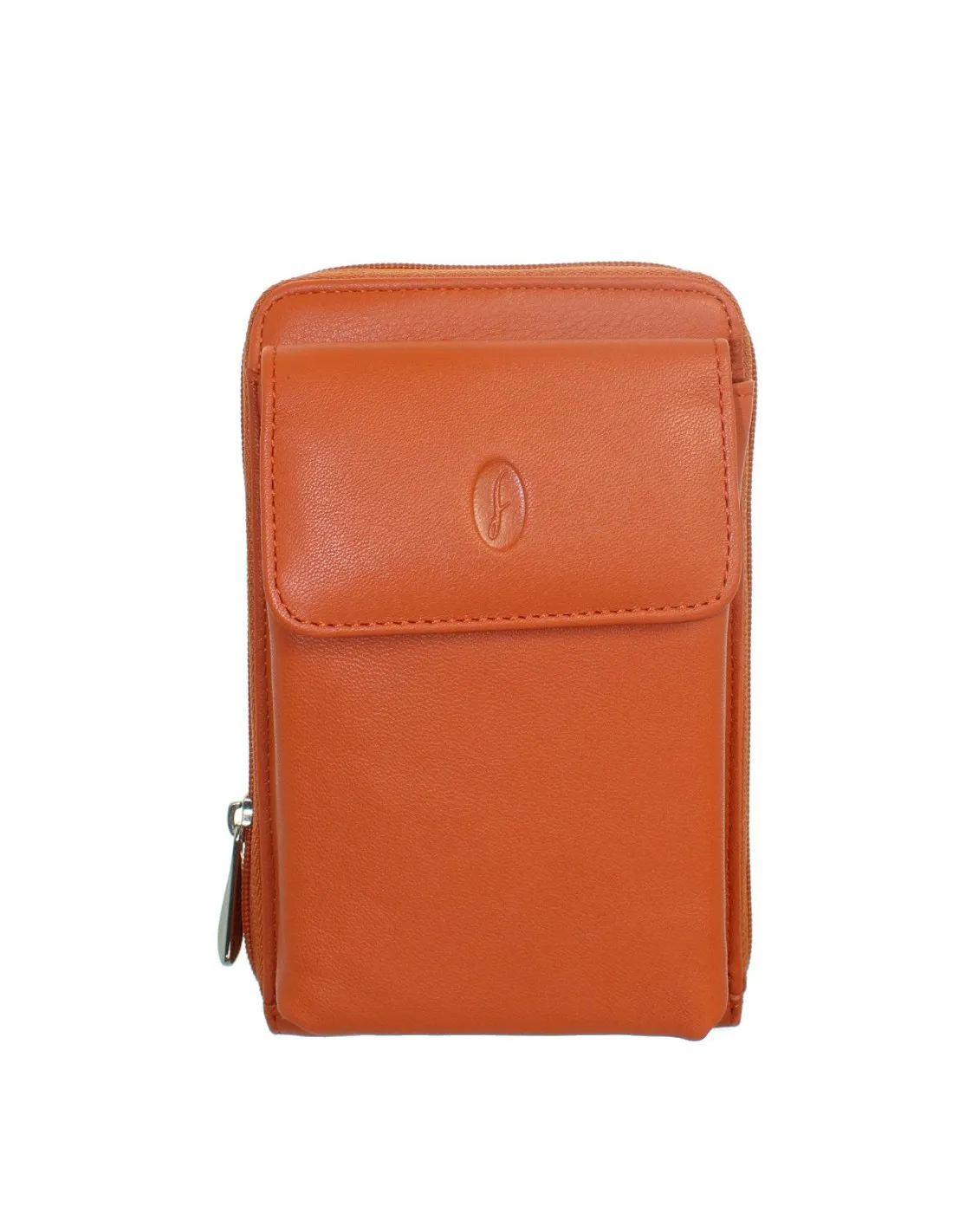 Porte-cartes Francinel en cuir ref_lhc27549 Orange 10*15*5