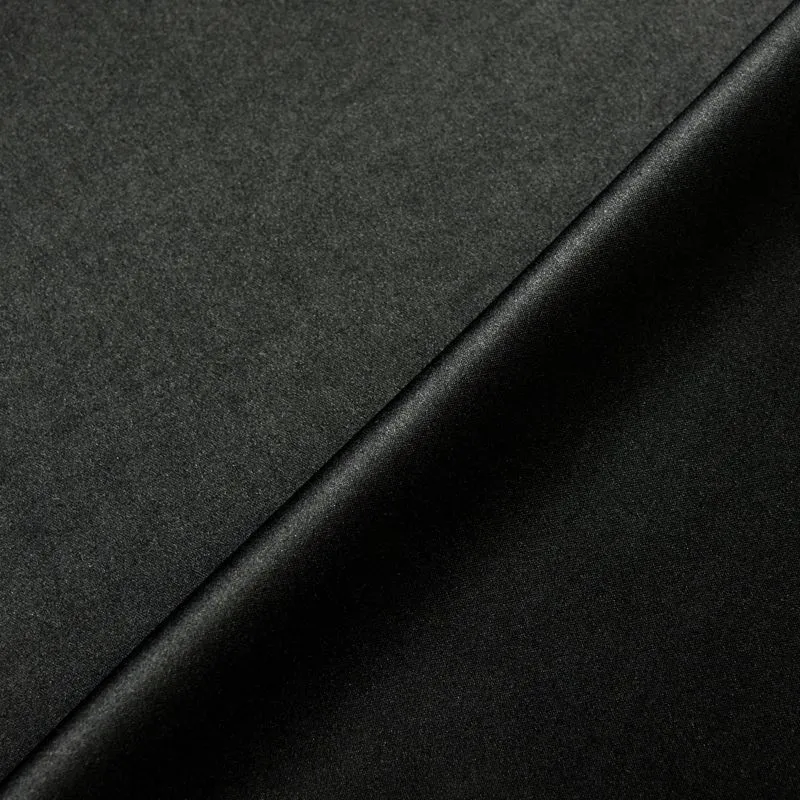 Satin mat toucher soie noir