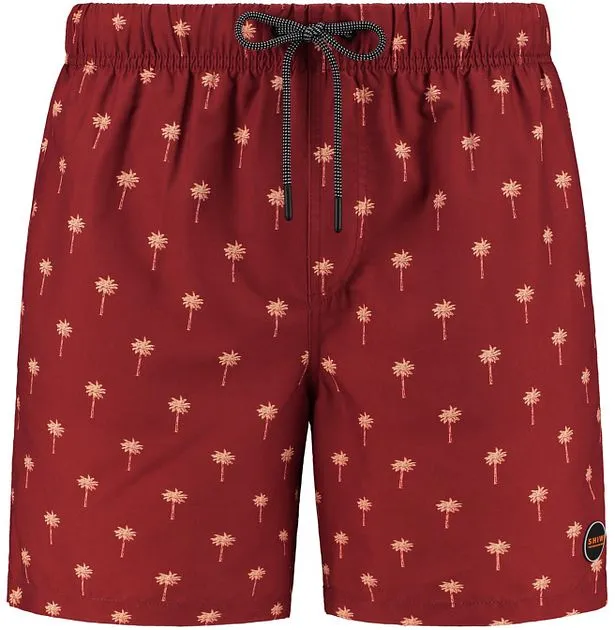 Shiwi Short de Bain Palmiers Rouge 1431110222-303 commander 