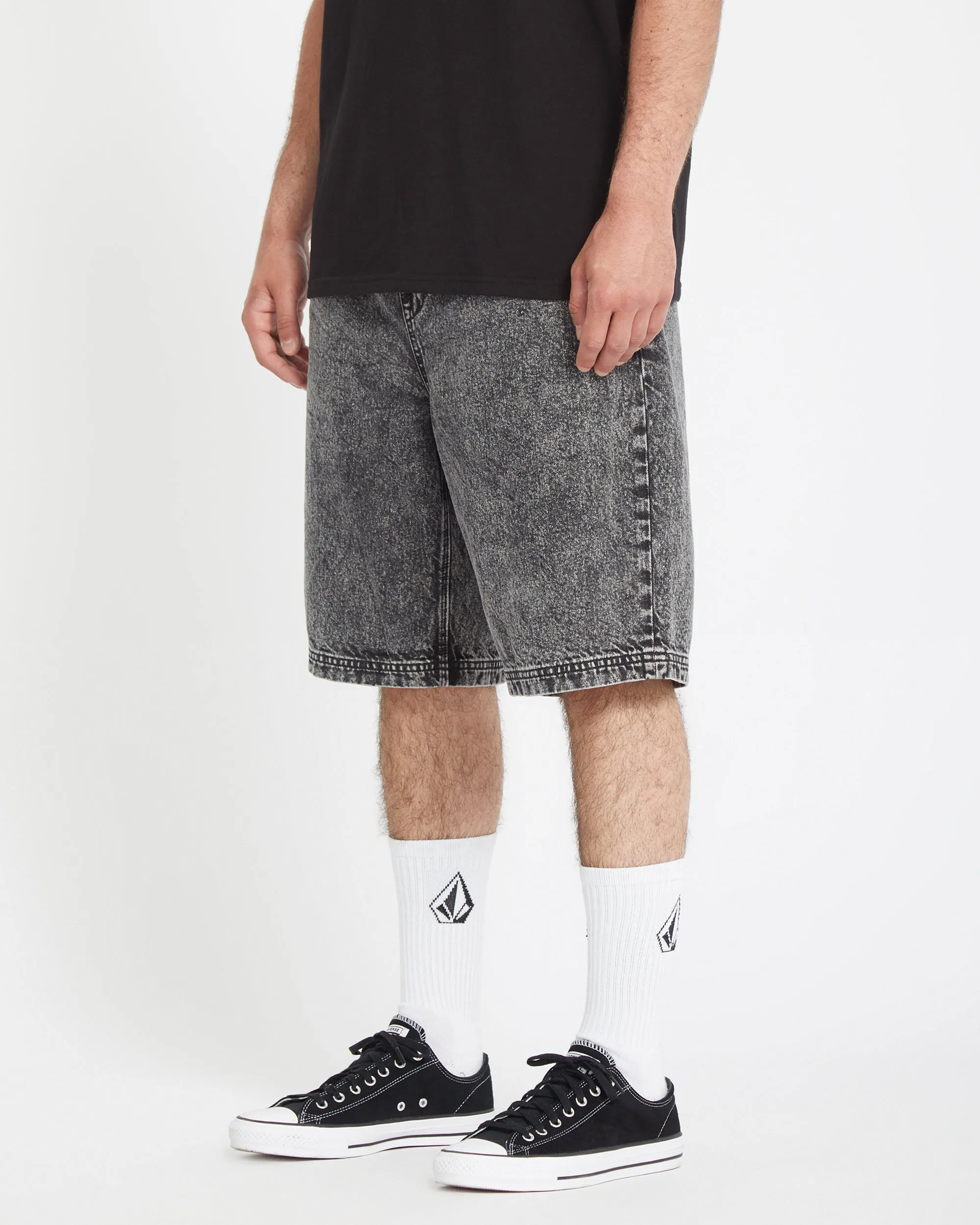 Short Freazy Loose Elasticated Waist 22 - LIGHT ACID BLACK