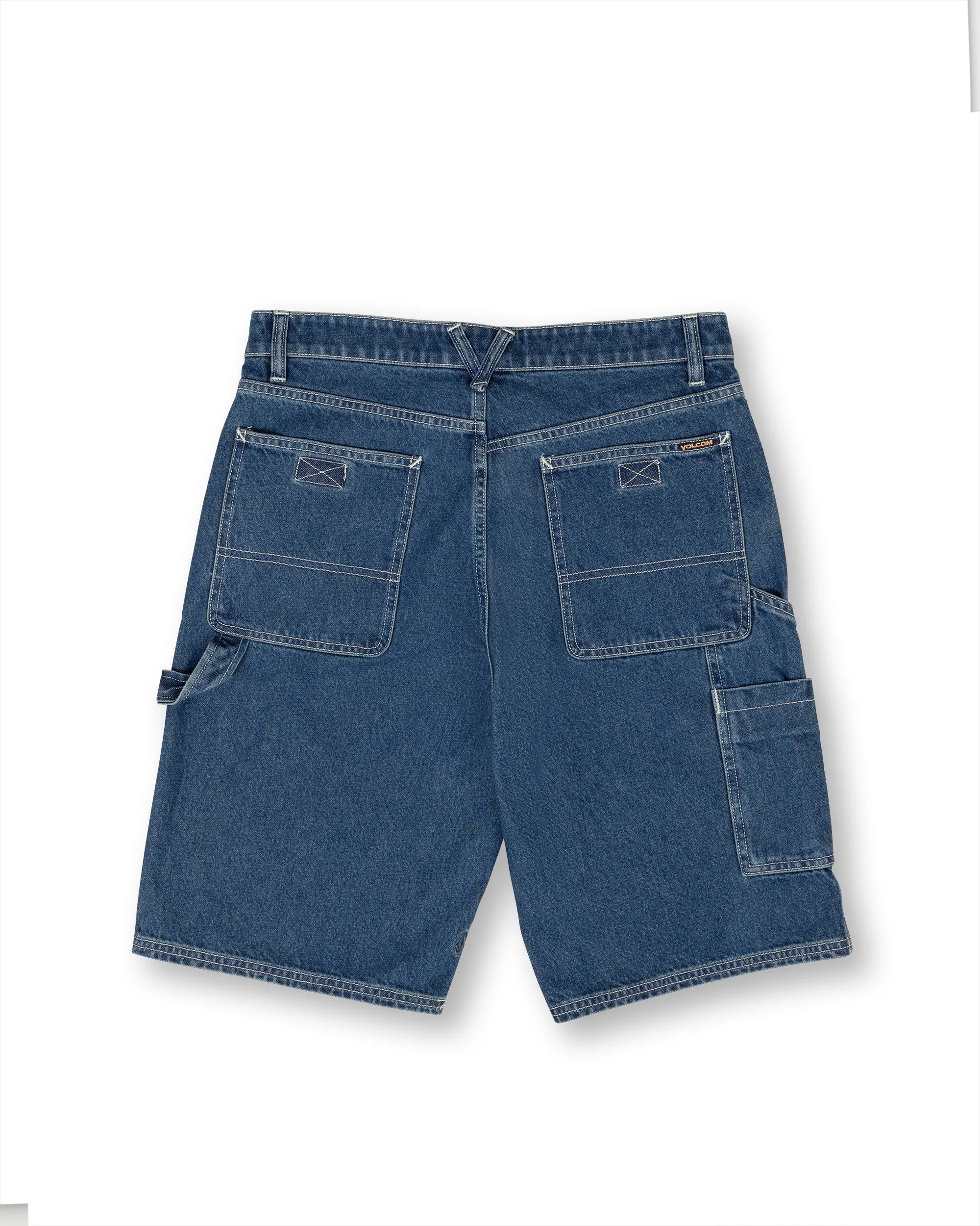 Short Labored Denim Utility - INDIGO RIDGE WASH