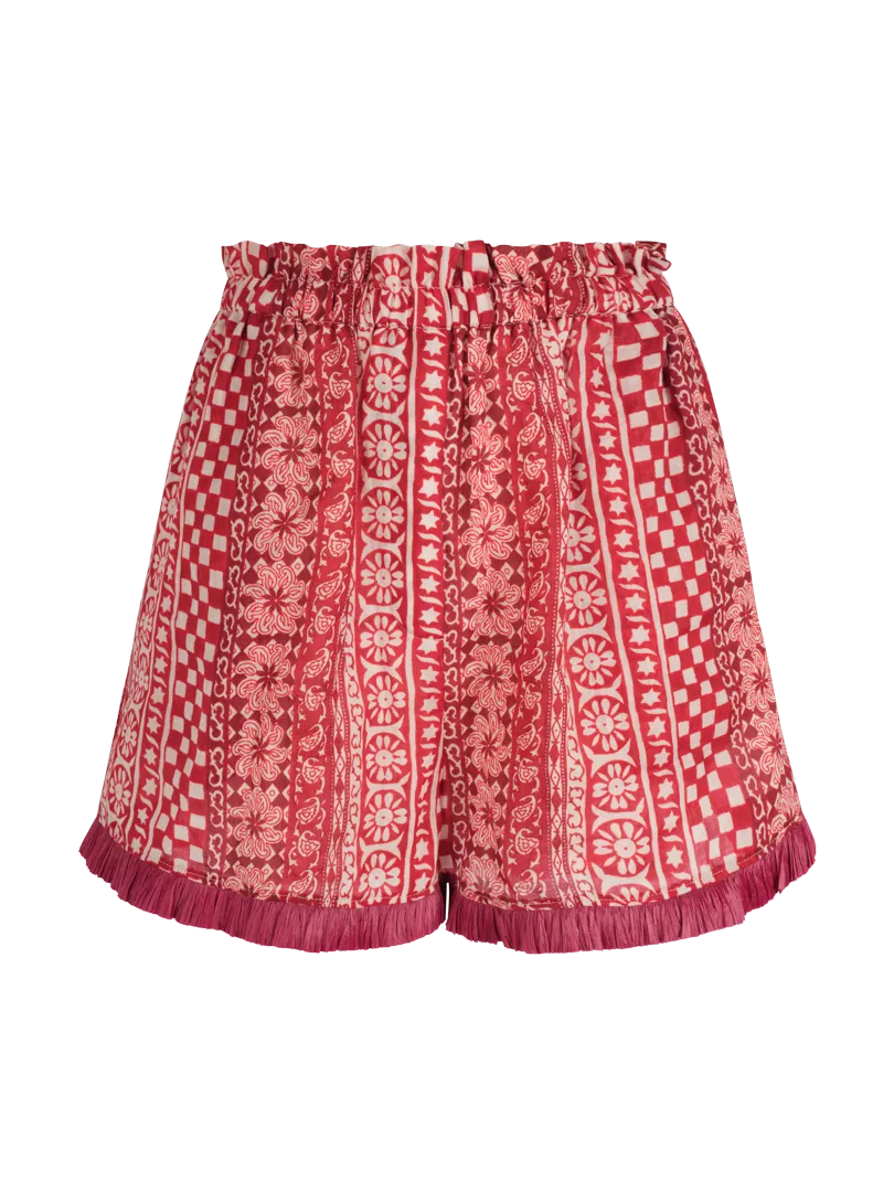 Short à motif damier dégradé