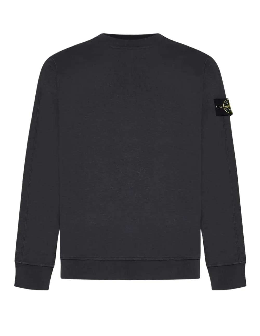 Sudadera Stone Island con Logo Gris Oscuro Hombre