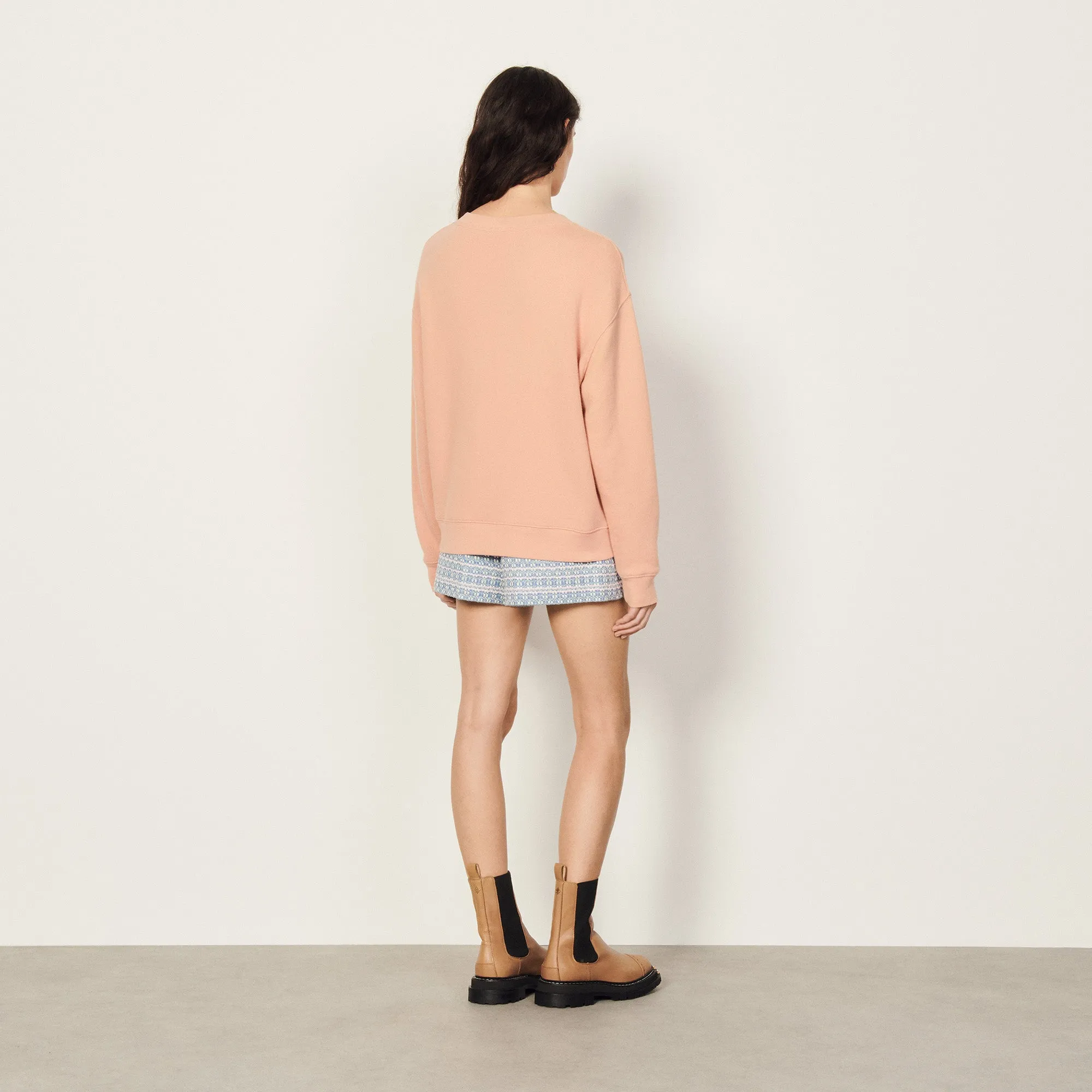 Sweat brodé en coton biologique