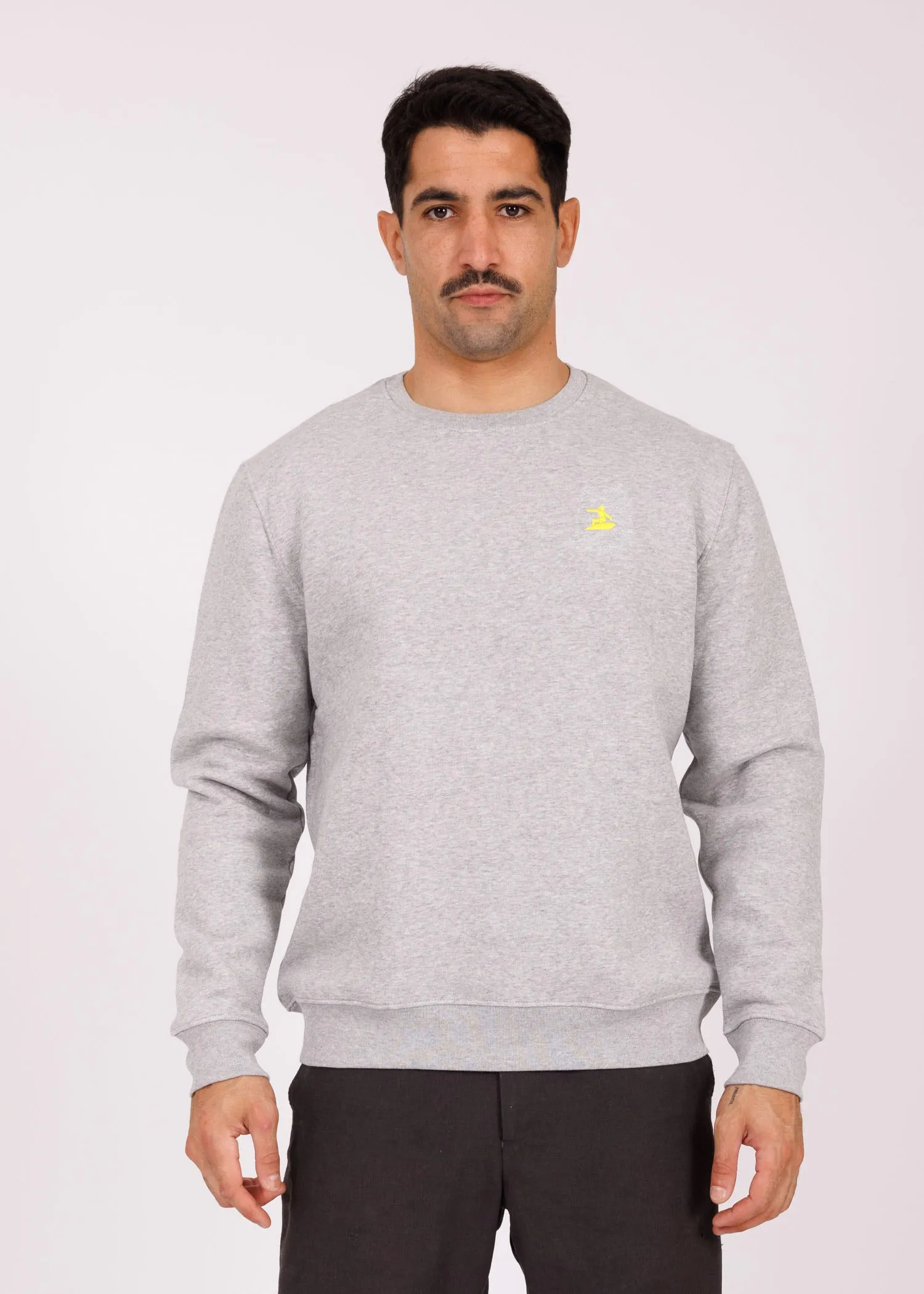 Sweat brodé grey - yellow Easysurf