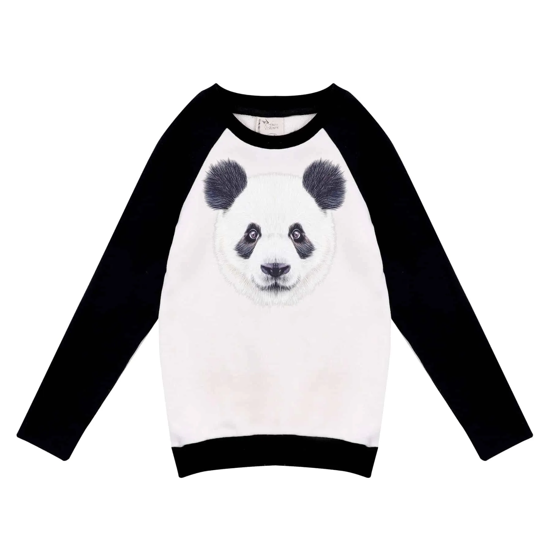 Sweat-Shirt Garçon | Beige et Noir | PANDA