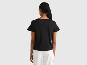 T-shirt à manches ruchées