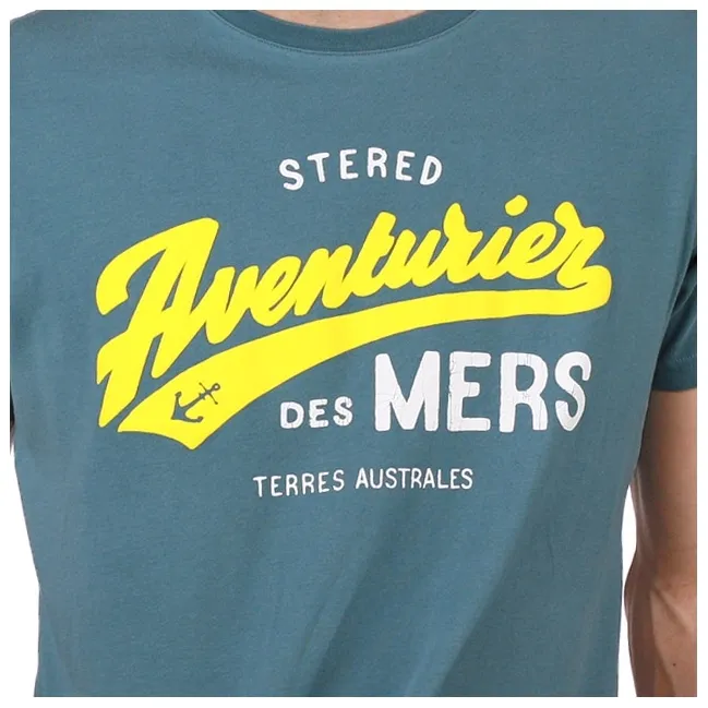 T-shirt Aventurier Terres Australes - Petrole
