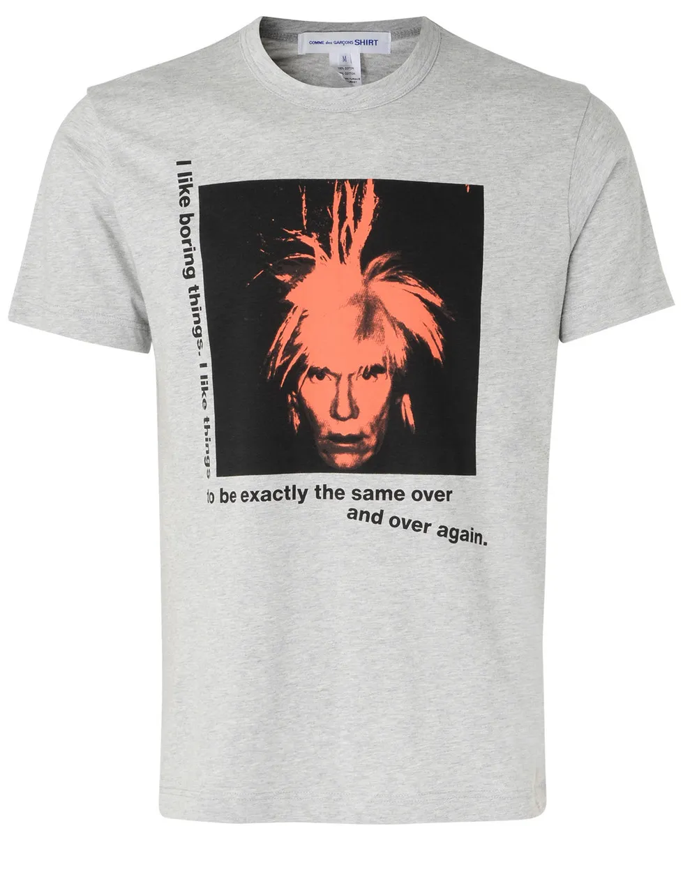 T-Shirt Comme Des Garçons Shirt Gris Andy Warhol