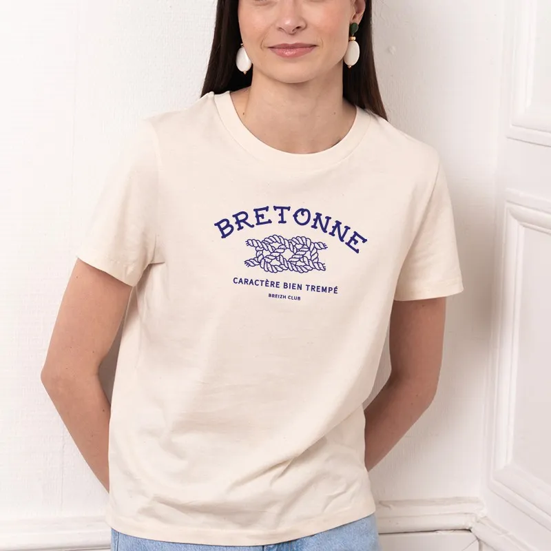 T-shirt femme Bretonne noeud marin