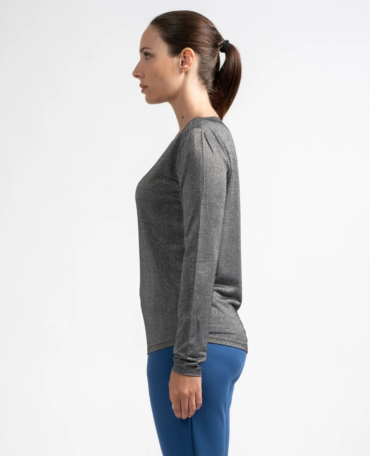 T-shirt manches longues fil lurex