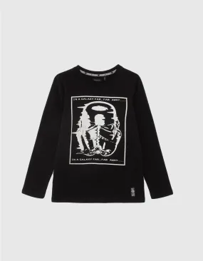T-shirt noir visuel Stormtrooper IKKS - STAR WARS™ garçon