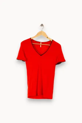 T-shirt rouge - Taille XS/34