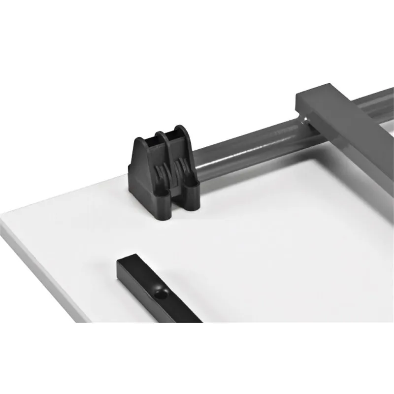 Table pliante - 140 x 80 cm - plateau gris - pied alu