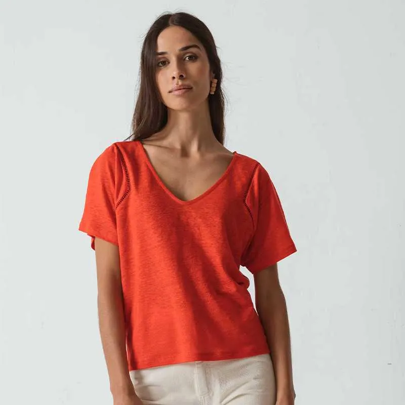 Tee-shirt Lin Rouge Cerise