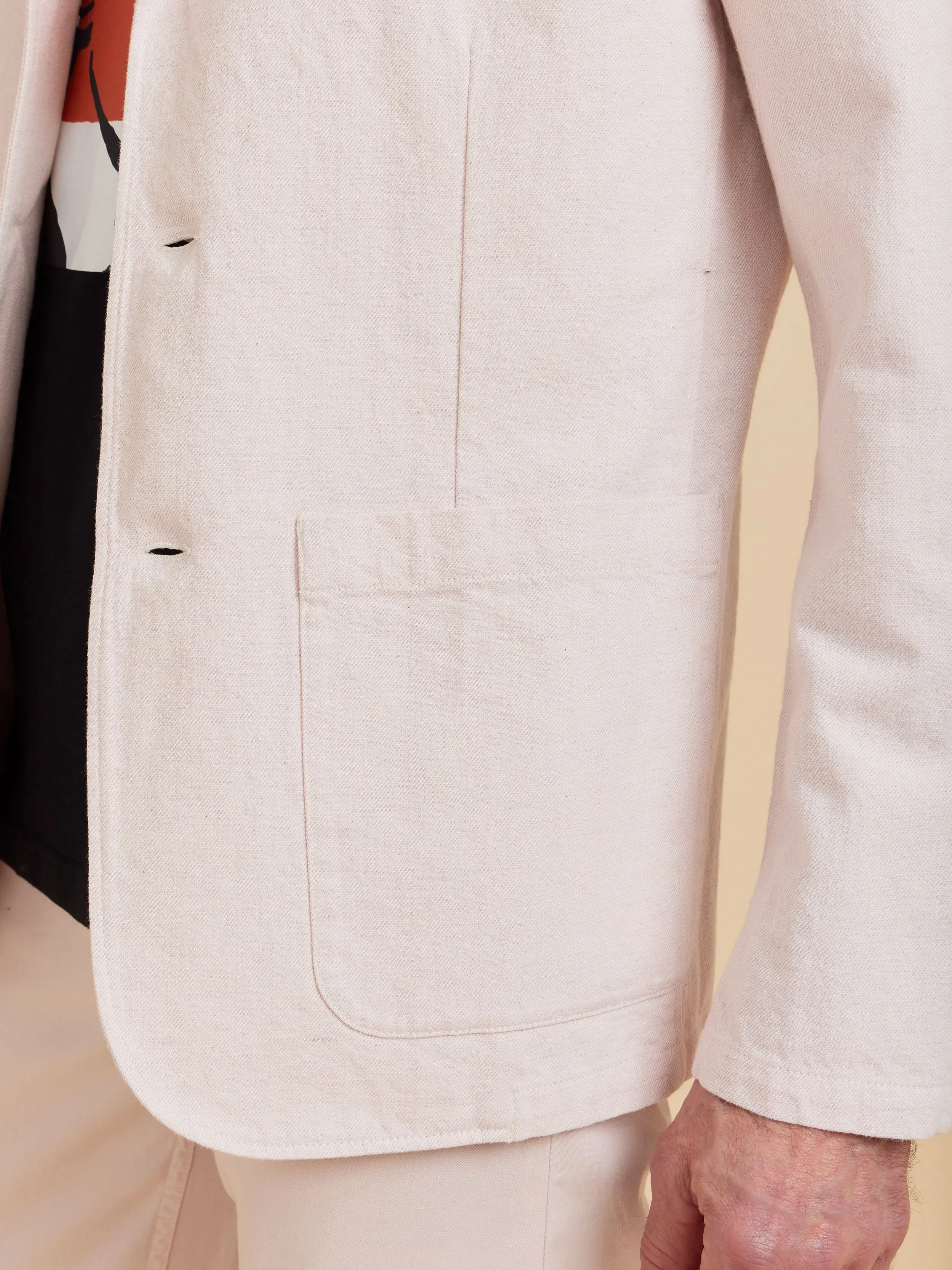 veste Camisa 3 boutons en coton rose pêche
