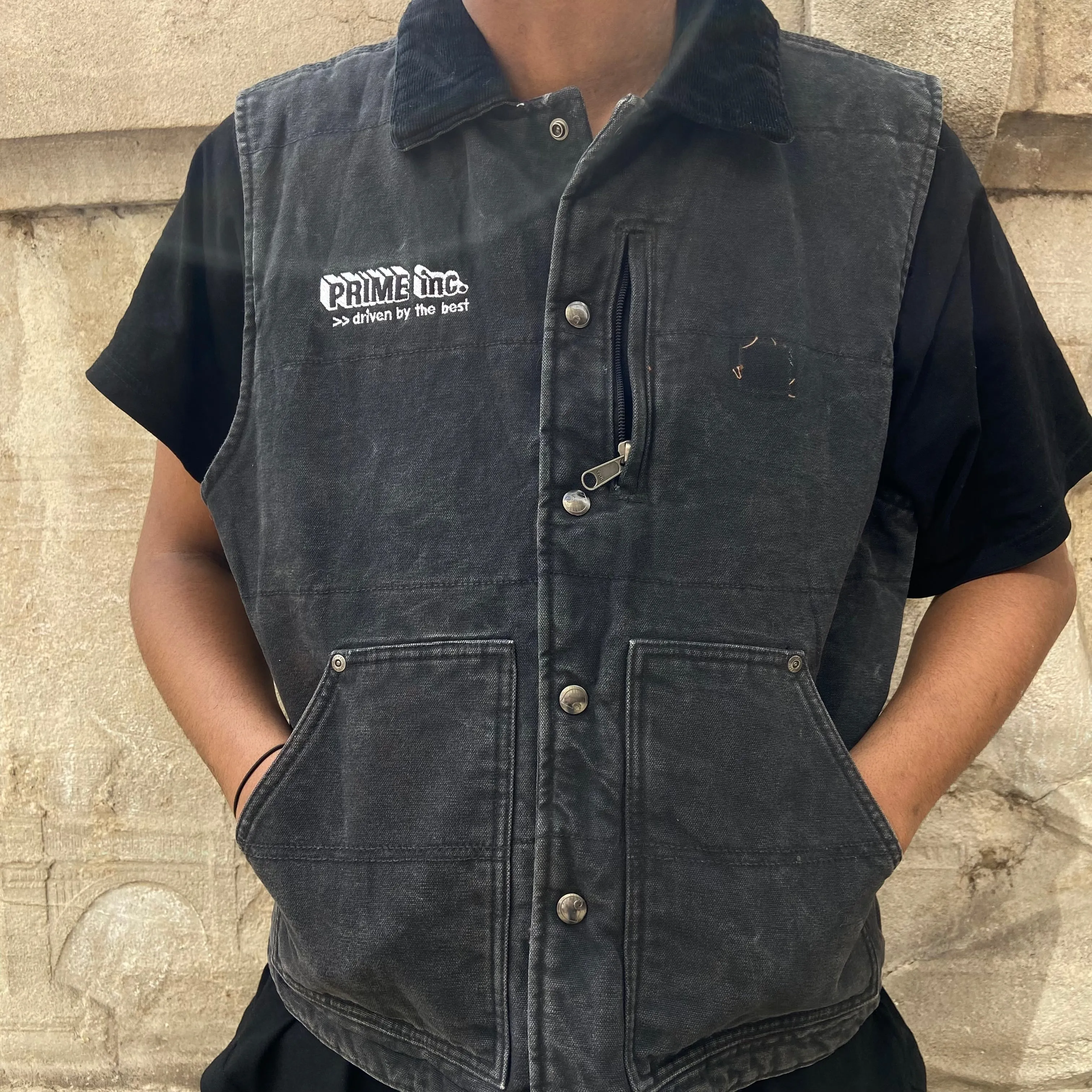 Veste Carhartt sans manche "Prime Inc" Made in Mexico - L - La Bonne Tenue