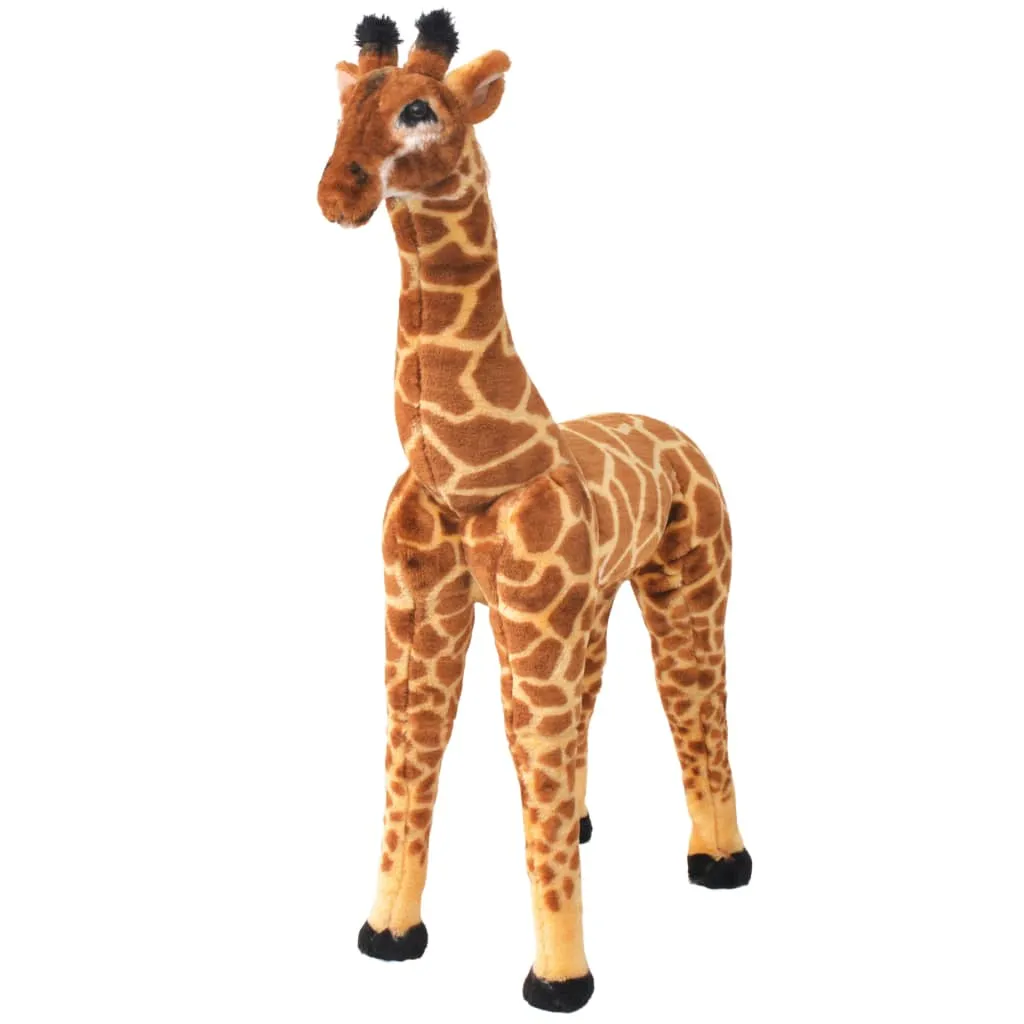 vidaXL Jouet en peluche Girafe Marron et jaune XXL | vidaxl-fr