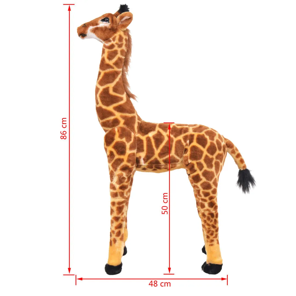 vidaXL Jouet en peluche Girafe Marron et jaune XXL | vidaxl-fr